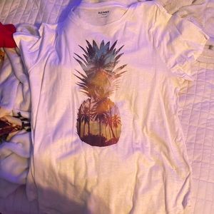 white pineapple shirt